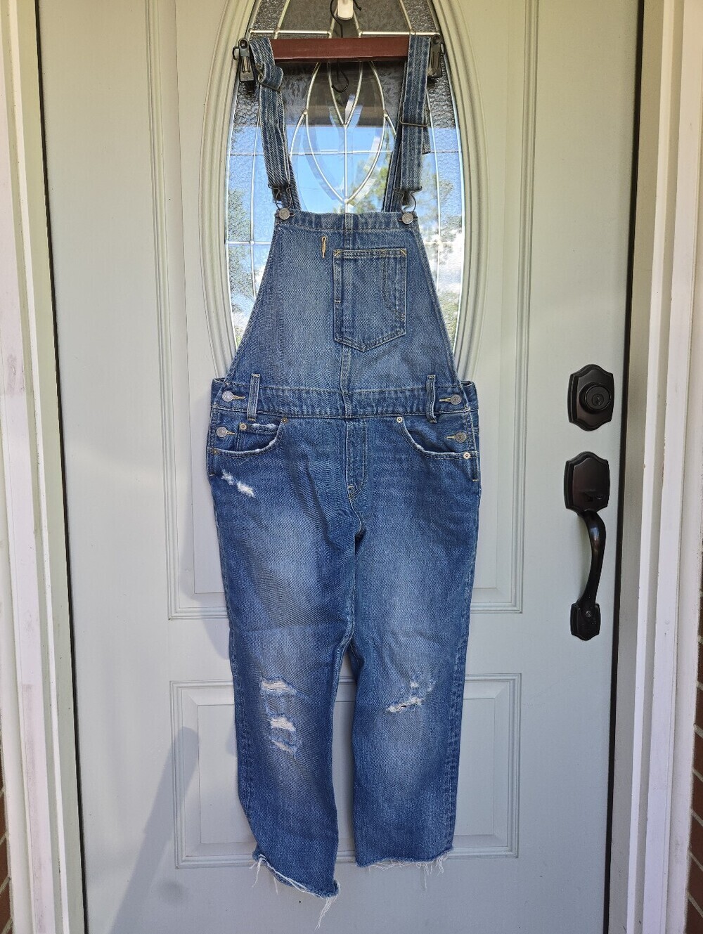 Levi's Distressed Denim Overalls